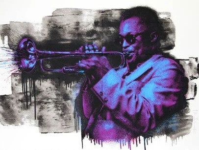 Mr. Brainwash Miles Davis - Mr Brainwash Poster Print MBW Purple And Blue Street Art 3 Mr. Brainwash Miles Davis - Mr Brainwash Poster Print MBW Purple And Blue Street Art
