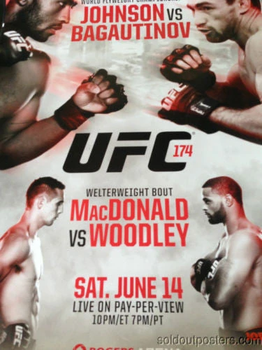 Sold Out Posters UFC 174 - 2014 Poster Print Johnson Vs. Bagautinov And Macdonald Vs. Woodley MMA 3 Sold Out Posters UFC 174 - 2014 Poster Print Johnson Vs. Bagautinov And Macdonald Vs. Woodley MMA