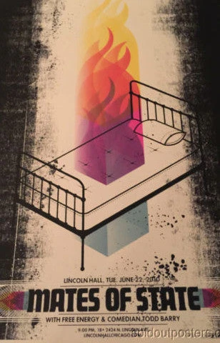 Mates Of State - 6/22/10 Lincoln Hall Delicious Design Poster Print Chicago, IL 3 Mates Of State - 6/22/10 Lincoln Hall Delicious Design Poster Print Chicago, IL