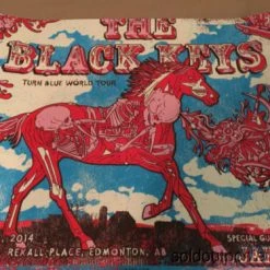 Gregg Gordon The Black Keys - 2014 Gigart Poster Print Edmonton, AB Rexall Place Gig Posters
