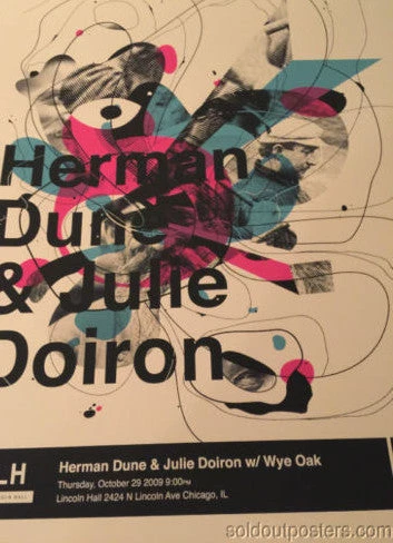 Herman Dune & Julie Doiron - 2009 Delicious Design Poster Print Chicago, IL 3 Herman Dune & Julie Doiron - 2009 Delicious Design Poster Print Chicago, IL