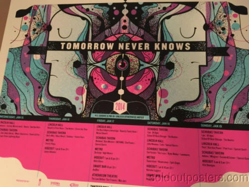 Art Prints Tomorrow Never Knows - 2014 Delicious Design Poster Print Chicago, IL 3 Art Prints Tomorrow Never Knows - 2014 Delicious Design Poster Print Chicago, IL