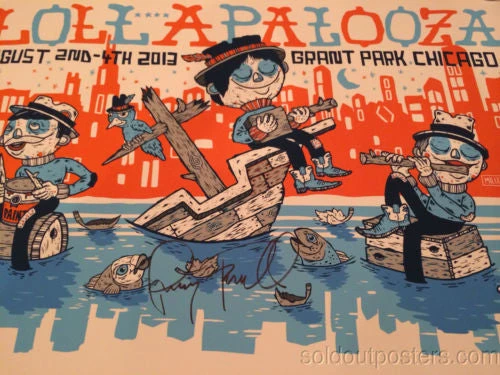 Michael Sieben Lollapalooza - 2013 Artist Poster Print SIGNED & NUMBERED Perry Farrell Sieben Gig Posters 3 Michael Sieben Lollapalooza - 2013 Artist Poster Print SIGNED & NUMBERED Perry Farrell Sieben Gig Posters