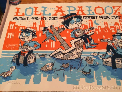 Michael Sieben Lollapalooza - 2013 Artist Poster Print SIGNED & NUMBERED Perry Farrell Sieben Gig Posters 6 Michael Sieben Lollapalooza - 2013 Artist Poster Print SIGNED & NUMBERED Perry Farrell Sieben Gig Posters