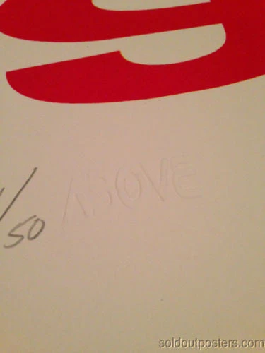 Art Prints Flipper - 2013 ABOVE Poster Print Normal Flipper Edition Of 50 Signed And #d 10 Art Prints Flipper - 2013 ABOVE Poster Print Normal Flipper Edition Of 50 Signed And #d