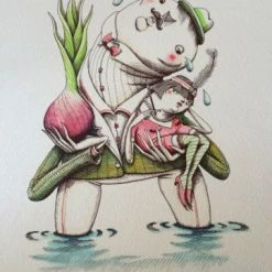 Art Prints Onions And Women Make Me Cry 2014 Zed1 Poster Print SIGNED #'d Hand Embellished