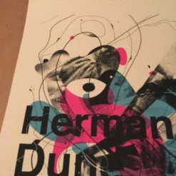 Herman Dune & Julie Doiron - 2009 Delicious Design Poster Print Chicago, IL