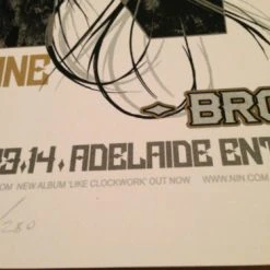 Queens Of The Stone Age - 2014 Rhys Cooper Poster NIN QOTSA Adelaide Center