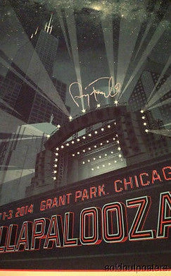 Lollapalooza - 2014 Tim Anderson Poster Print SIGNED & NUMBERED Perry Farrell Gig Posters 3 Lollapalooza - 2014 Tim Anderson Poster Print SIGNED & NUMBERED Perry Farrell Gig Posters