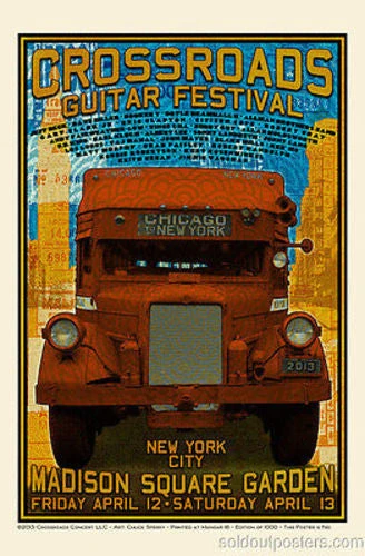 Crossroads Guitar Festival - 2013 Chuck Sperry Bus Poster, Eric Clapton 3 Crossroads Guitar Festival - 2013 Chuck Sperry Bus Poster, Eric Clapton