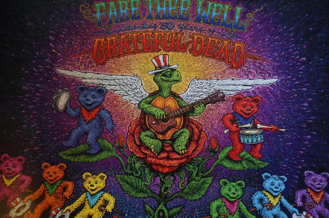 Grateful Dead - 2015 Marq Spusta Poster Chicago, IL Fare Thee Well 4 Grateful Dead - 2015 Marq Spusta Poster Chicago, IL Fare Thee Well