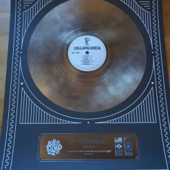 Sold Out Posters Lollapalooza - 2016 25th Anniversary Poster Chicago Grant Park FOIL