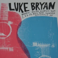 Luke Bryan - 2013 Print Mafia Poster Louisville, KY KFC Yum Center Gig Posters