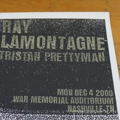 Gig Posters Ray Lamontagne - 2006 Print Mafia Poster Nashville, TN War Memorial