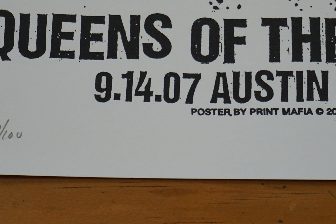 Gig Posters Queens Of The Stone Age - 2007 Print Mafia Poster Austin TX ACL 9 Gig Posters Queens Of The Stone Age - 2007 Print Mafia Poster Austin TX ACL