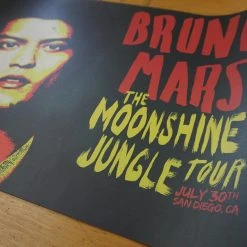 Sold Out Posters Bruno Mars - 2013 Moonshine Jungle Tour Poster Print San Deigo CA Gig Posters 19 Sold Out Posters Bruno Mars - 2013 Moonshine Jungle Tour Poster Print San Deigo CA Gig Posters