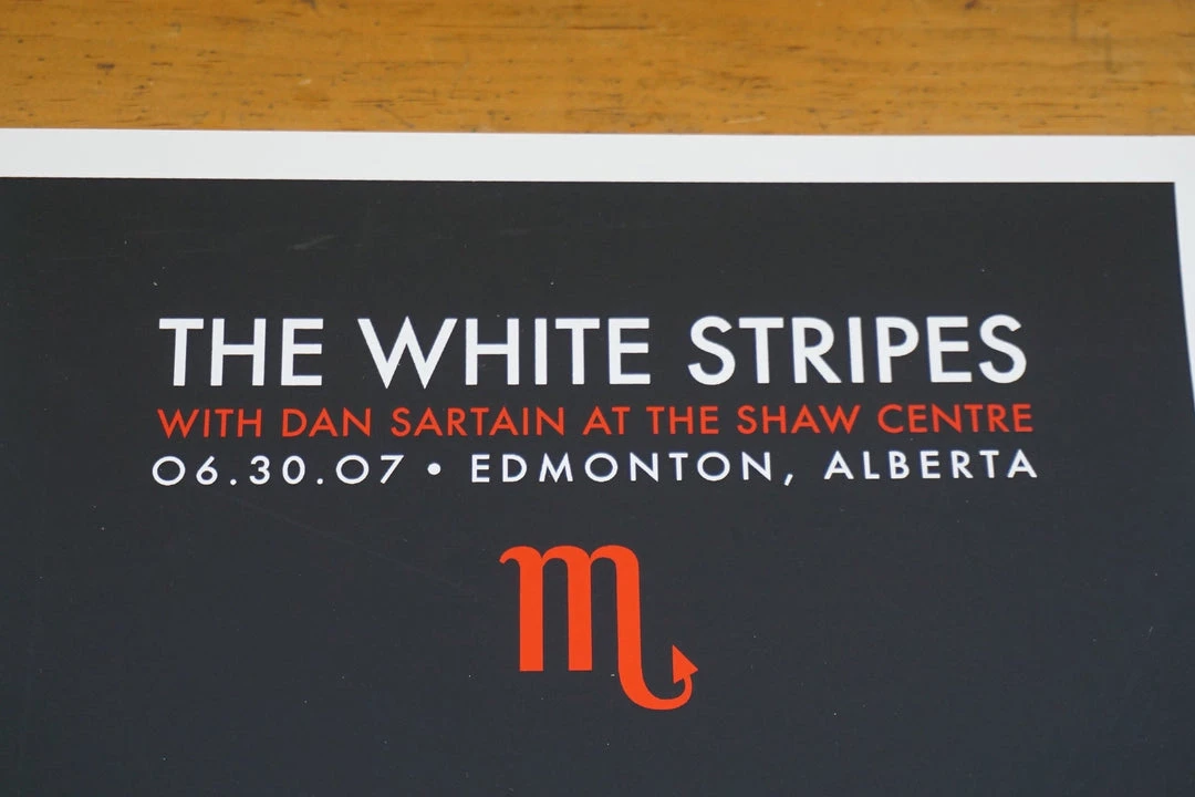 The White Stripes - 2007 Rob Jones Poster Edmonton, Alberta Gig Posters 5 The White Stripes - 2007 Rob Jones Poster Edmonton, Alberta Gig Posters