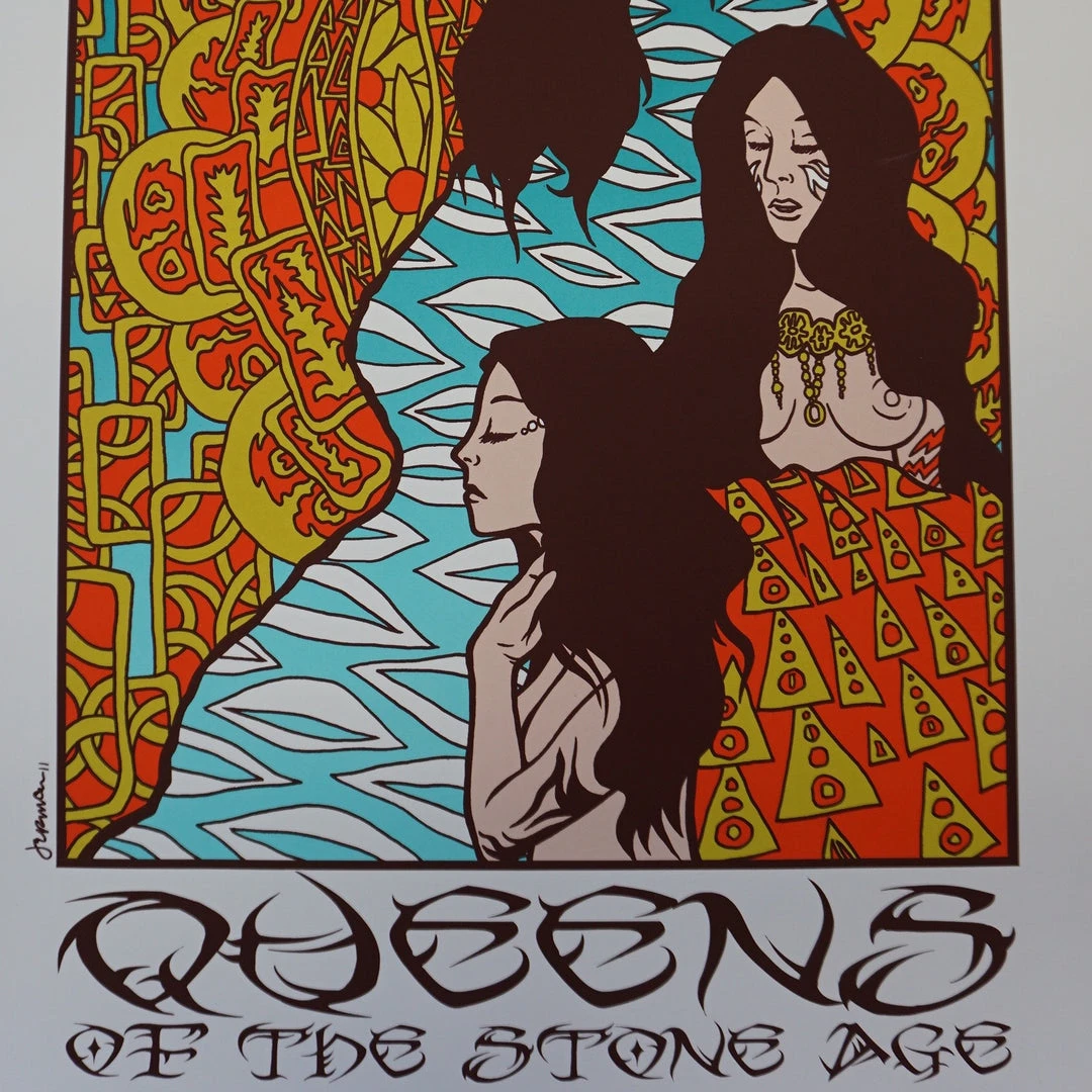 Queens Of The Stone Age - 2011 Jermaine Rogers Poster Chicago 3 Queens Of The Stone Age - 2011 Jermaine Rogers Poster Chicago