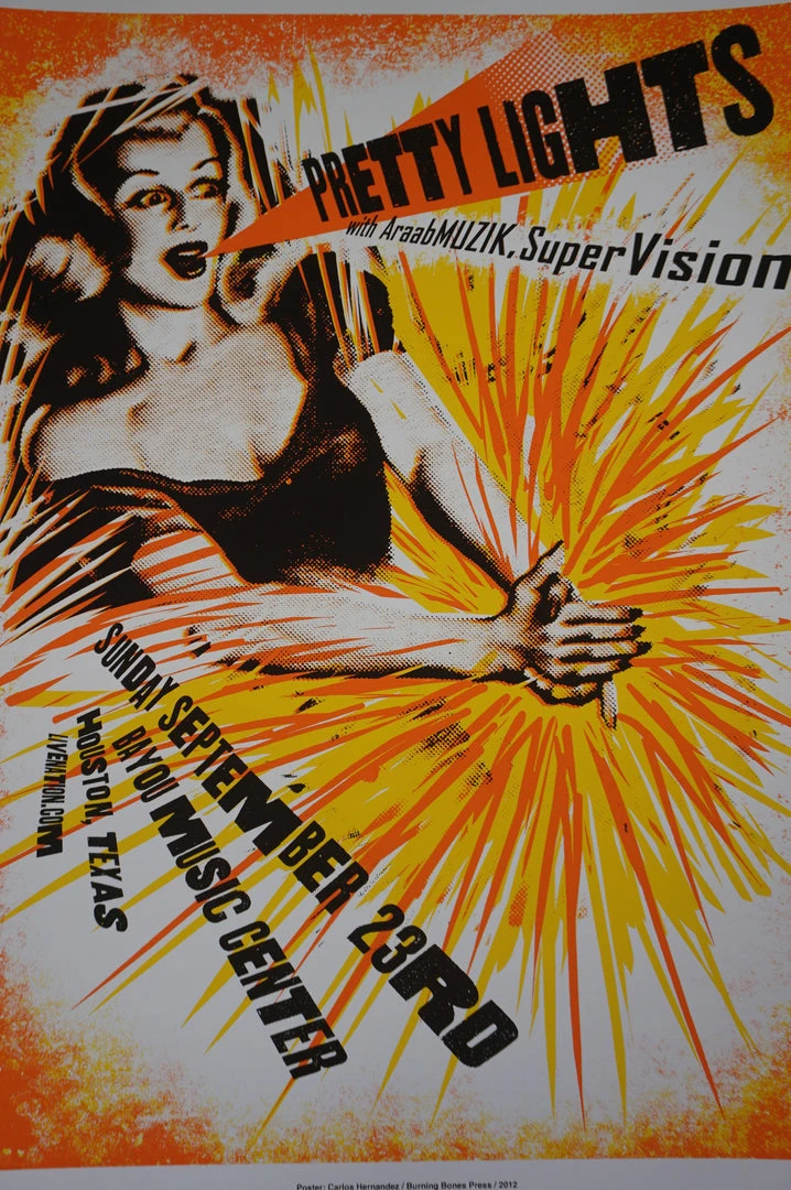 Pretty Lights - 2012 Carlos Hernandez Poster Houston, TX Bayou 4 Pretty Lights - 2012 Carlos Hernandez Poster Houston, TX Bayou