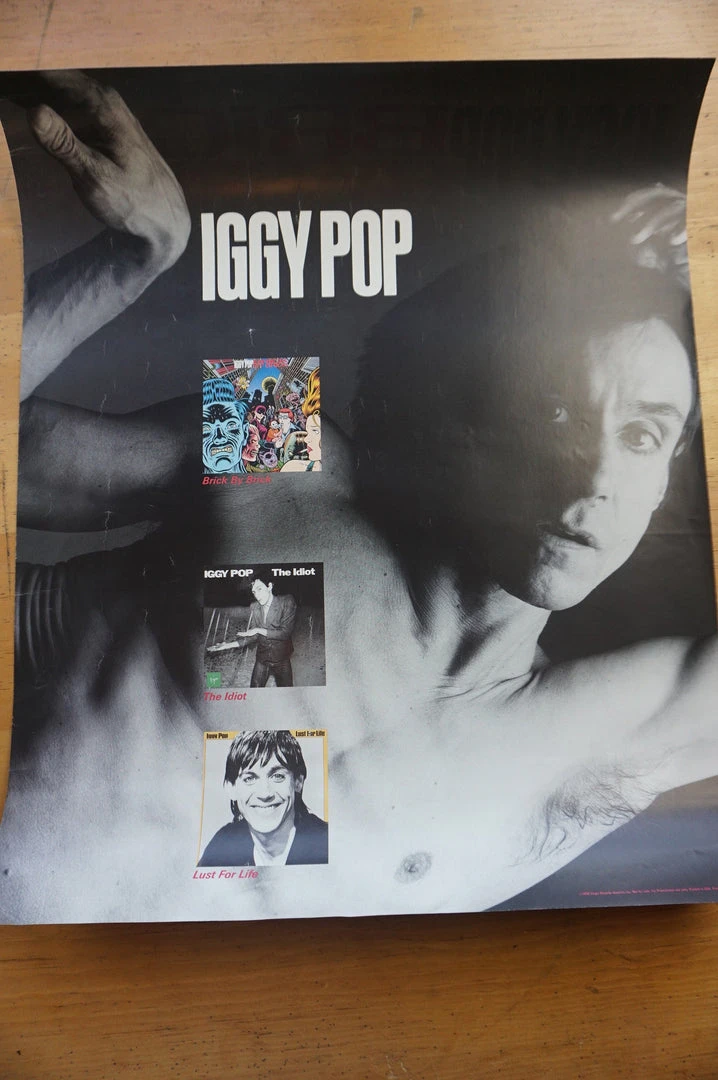 Sold Out Posters Iggy Pop - 1990 Virgin Records Promotional Two Sided Poster Gig Posters 10 Sold Out Posters Iggy Pop - 1990 Virgin Records Promotional Two Sided Poster Gig Posters