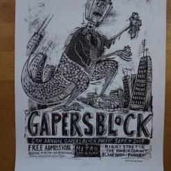 Gapers Block - 2009 Dan Grzeca Poster Chicago, IL Metro VARIANT