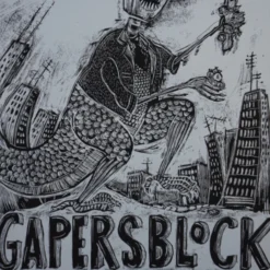 Gapers Block - 2009 Dan Grzeca Poster Chicago, IL Metro VARIANT