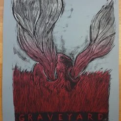 Graveyard - 2009 Dan Grzeca Poster San Diego, CA Pink Bar Gig Posters