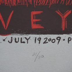 Graveyard - 2009 Dan Grzeca Poster San Diego, CA Pink Bar Gig Posters