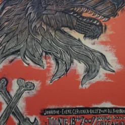 X - 2009 Dan Grzeca Poster Chicago, IL Double Door Punk Rock