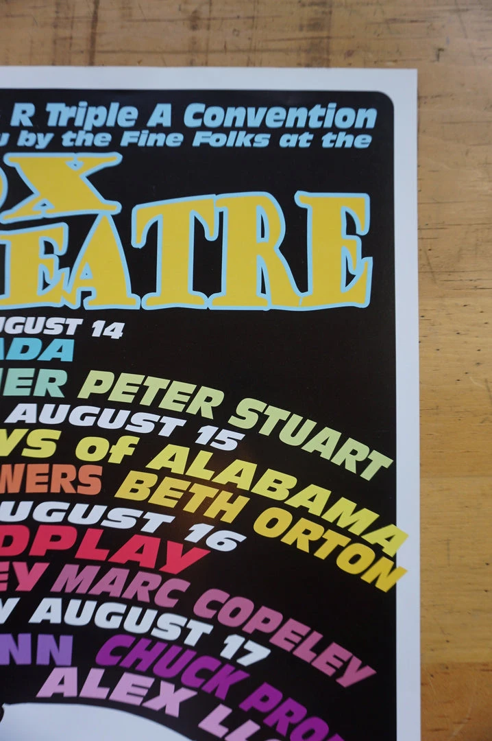 Colorado Triple A Convention - Jeff Holland Poster Boulder, CO, Coldplay, The Wallflowers 6 Colorado Triple A Convention - Jeff Holland Poster Boulder, CO, Coldplay, The Wallflowers