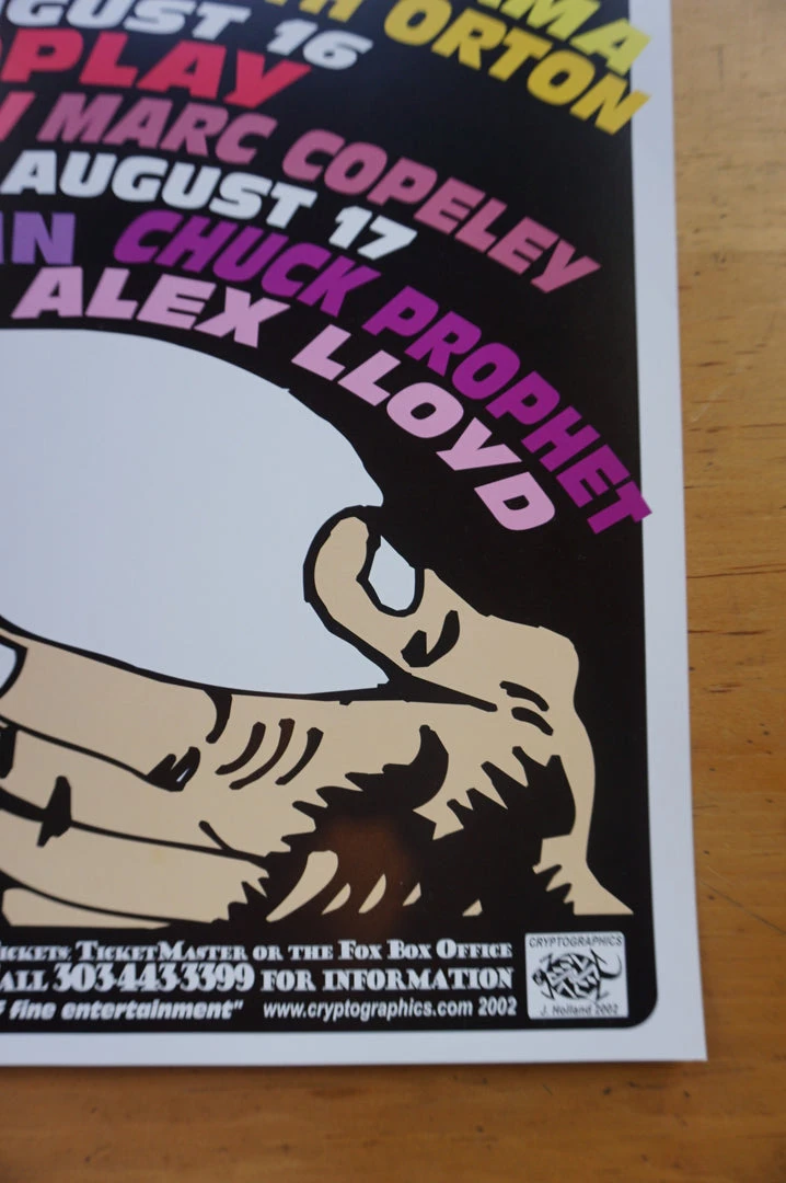 Colorado Triple A Convention - Jeff Holland Poster Boulder, CO, Coldplay, The Wallflowers 7 Colorado Triple A Convention - Jeff Holland Poster Boulder, CO, Coldplay, The Wallflowers