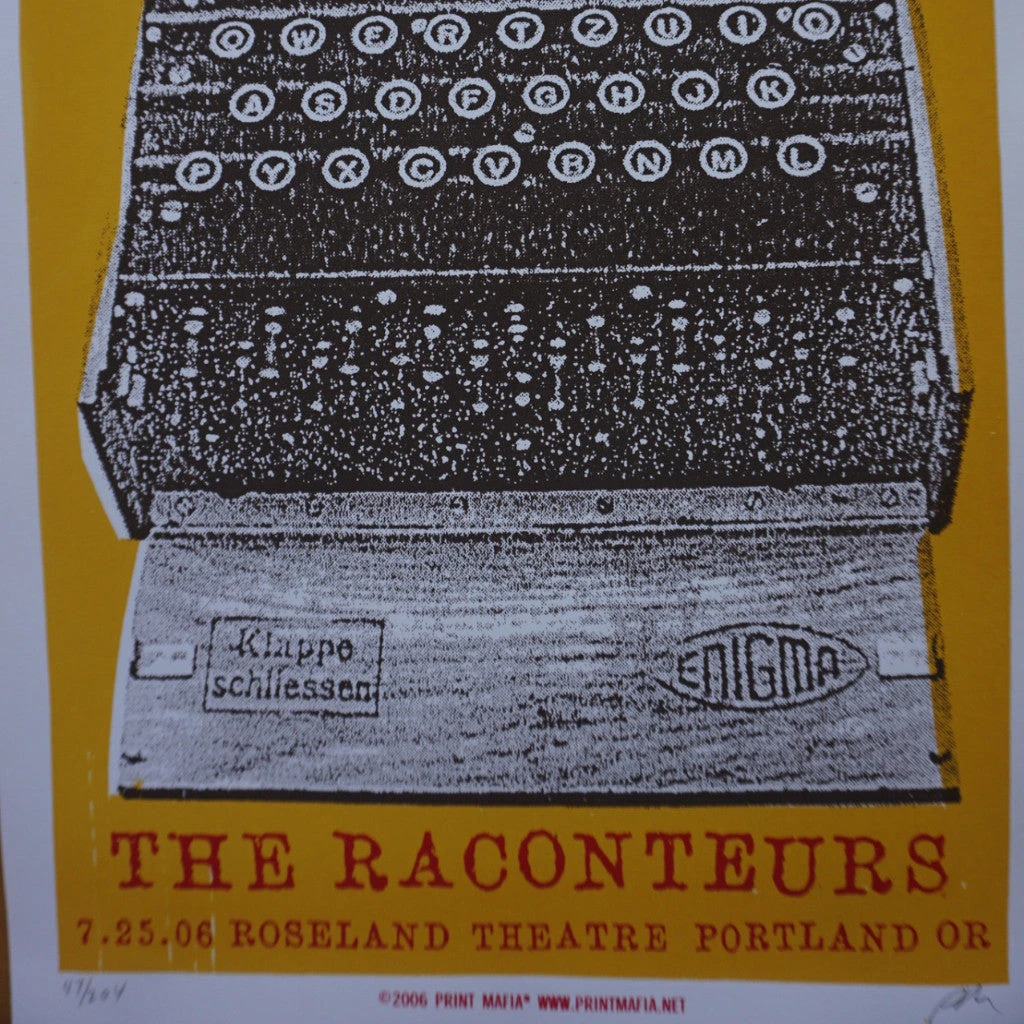 Gig Posters The Raconteurs - 2006 Print Mafia Poster Jack White Portland 3 Gig Posters The Raconteurs - 2006 Print Mafia Poster Jack White Portland