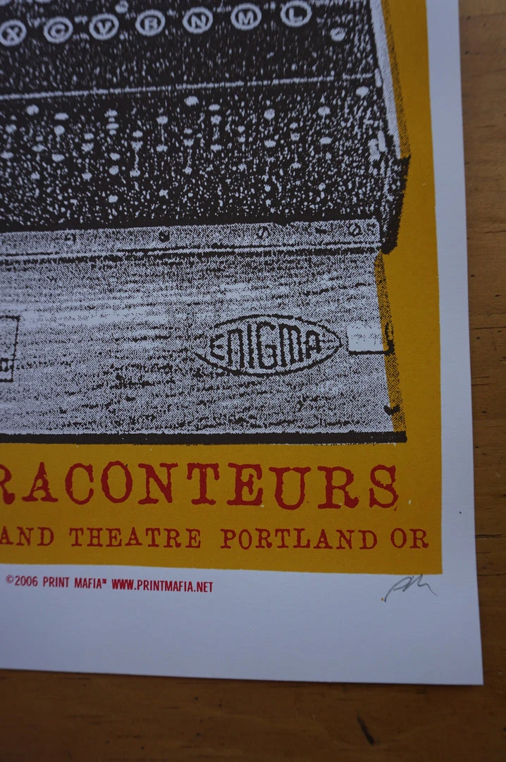 Gig Posters The Raconteurs - 2006 Print Mafia Poster Jack White Portland 8 Gig Posters The Raconteurs - 2006 Print Mafia Poster Jack White Portland