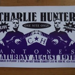 Sold Out Posters Charlie Hunter - 2011 Bishop Poster Austin, Texas Antone's Gig Posters