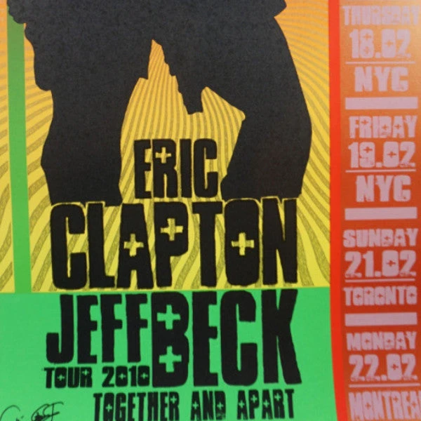 Eric Clapton - 2010 Ron Donovan Poster Jeff Beck Firehouse 3 Eric Clapton - 2010 Ron Donovan Poster Jeff Beck Firehouse