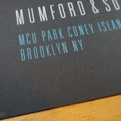 Sold Out Posters Gig Posters Mumford & Sons - 2015 Poster Brooklyn, NY Coney Island