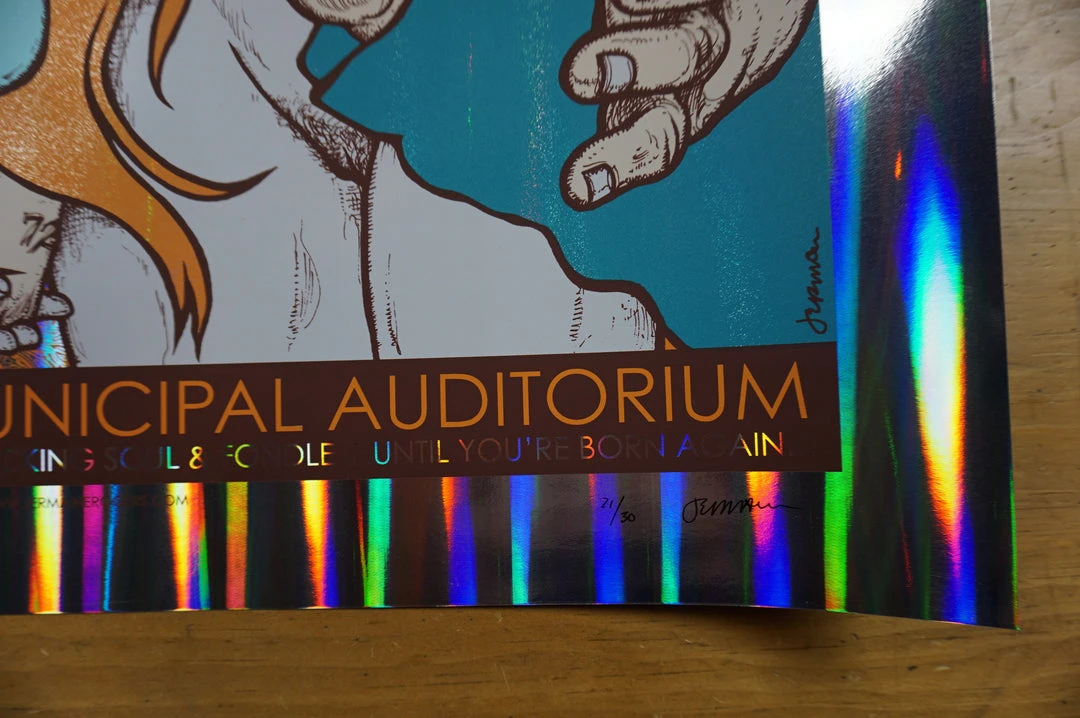 Queens Of The Stone Age - 2013 Jermaine Rogers Poster S/N Nashville FOIL 7 Queens Of The Stone Age - 2013 Jermaine Rogers Poster S/N Nashville FOIL