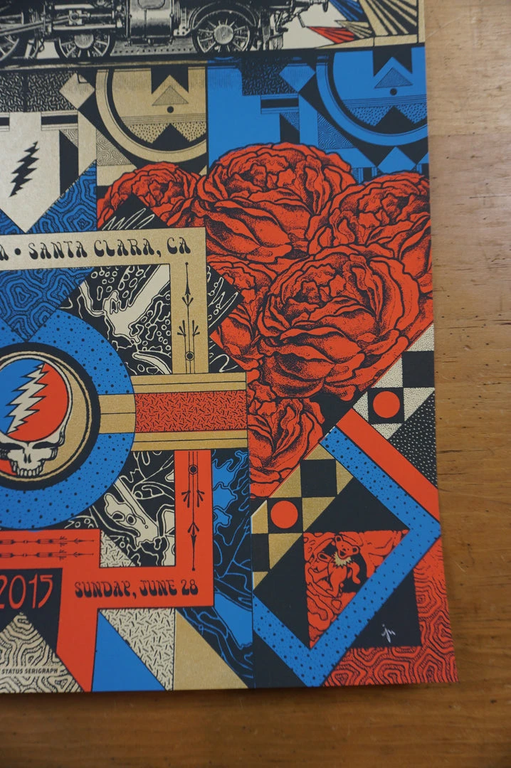 Grateful Dead - 2015 Status Serigraph Poster Fare Thee Well Santa Clara 7 Grateful Dead - 2015 Status Serigraph Poster Fare Thee Well Santa Clara