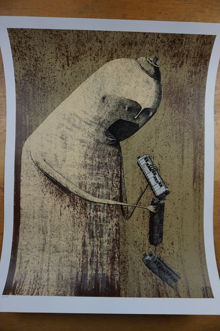 Hunger - 2015 Bisser Poster Street Art Screen Print 4 Hunger - 2015 Bisser Poster Street Art Screen Print