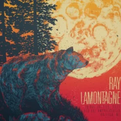 Ray LaMontagne - 2016 John Vogl Poster The Bungaloo Raleigh Red Hat Gig Posters