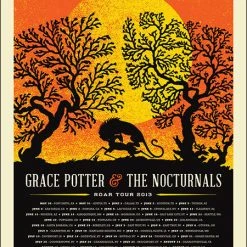 Grace Potter - 2013 Aesthetic Apparatus Poster Road Tour ORANGE
