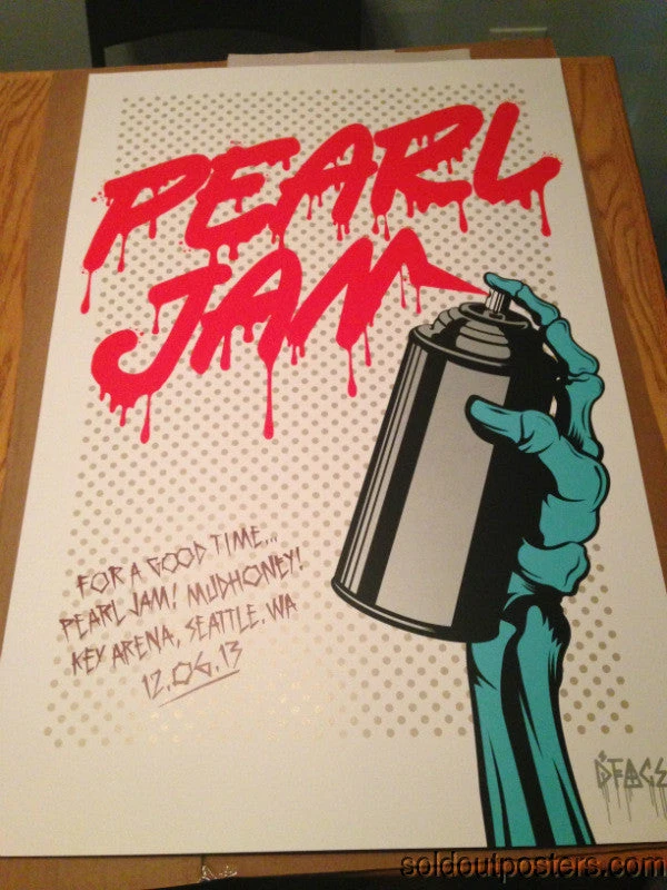 Pearl Jam - 2013 D*Face Dface Poster Print Seattle, WA 1st Edition, Show Gig Posters 8 Pearl Jam - 2013 D*Face Dface Poster Print Seattle, WA 1st Edition, Show Gig Posters