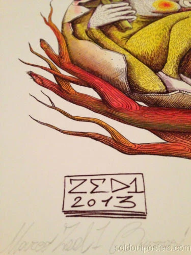 SURVIVAL 05 - 2013 Zed1 Poster Print Art Print Ed. Of 20 Hand Embellished S/N 4 SURVIVAL 05 - 2013 Zed1 Poster Print Art Print Ed. Of 20 Hand Embellished S/N