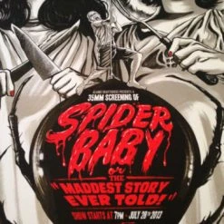 SPIDER BABY - 2013 SIGNED Gary Pullin Poster Print AP Horror Film Sci-fi MONDO