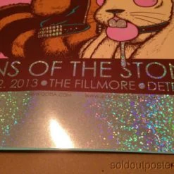 Queens Of The Stone Age - 2013 Jermaine Rogers Poster Detroit FOIL Fillmore