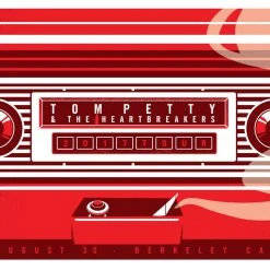 Tom Petty - 2017 Dan Stiles Poster Berkeley, CA 40th Tour 8/30 Gig Posters