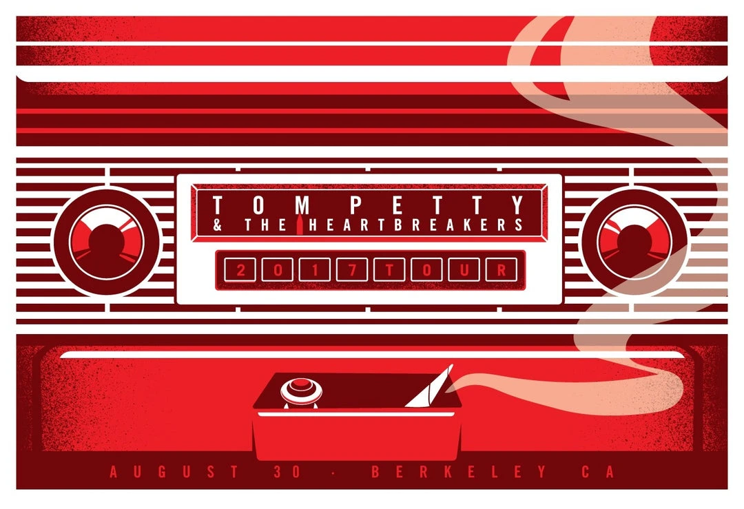 Tom Petty - 2017 Dan Stiles Poster Berkeley, CA 40th Tour 8/30 Gig Posters 3 Tom Petty - 2017 Dan Stiles Poster Berkeley, CA 40th Tour 8/30 Gig Posters