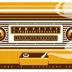 Gig Posters Tom Petty - 2017 Dan Stiles Poster Cleveland, OH 40th Tour