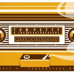 Gig Posters Tom Petty - 2017 Dan Stiles Poster Canandaigua, NY 40th Tour