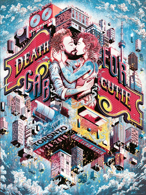 Gig Posters Death Cab For Cutie - 2019 Miles Tsang Poster Toronto, ONT RBC Echo Beach 3 Gig Posters Death Cab For Cutie - 2019 Miles Tsang Poster Toronto, ONT RBC Echo Beach